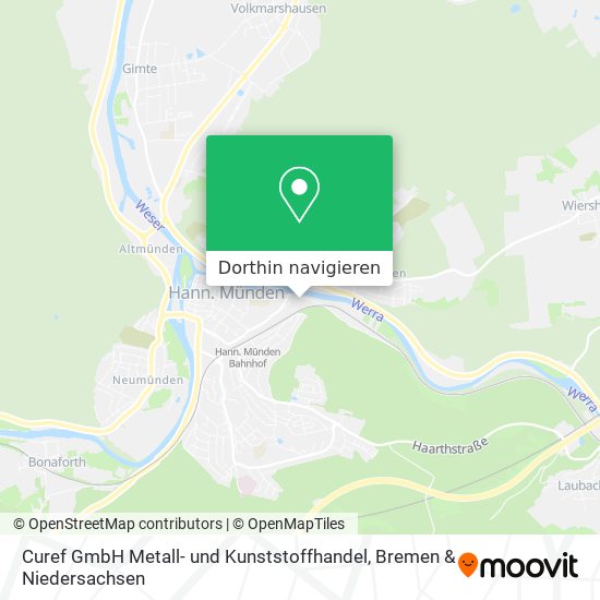 Curef GmbH Metall- und Kunststoffhandel Karte