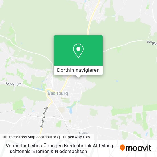 Verein für Leibes-Übungen Bredenbrock Abteilung Tischtennis Karte