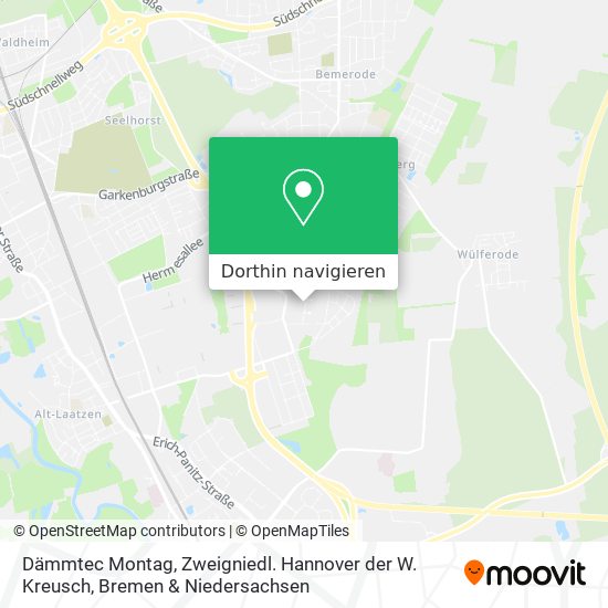 Dämmtec Montag, Zweigniedl. Hannover der W. Kreusch Karte