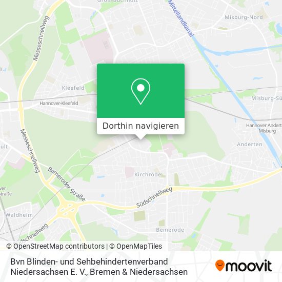 Bvn Blinden- und Sehbehindertenverband Niedersachsen E. V. Karte