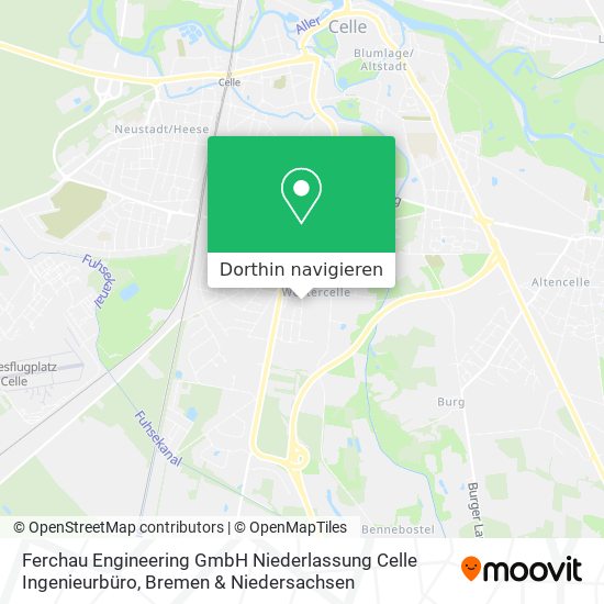 Ferchau Engineering GmbH Niederlassung Celle Ingenieurbüro Karte