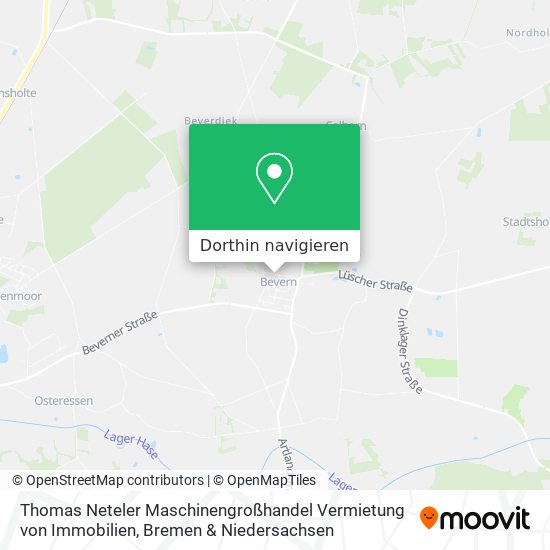 Thomas Neteler Maschinengroßhandel Vermietung von Immobilien Karte