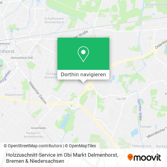 Holzzuschnitt-Service im Obi Markt Delmenhorst Karte