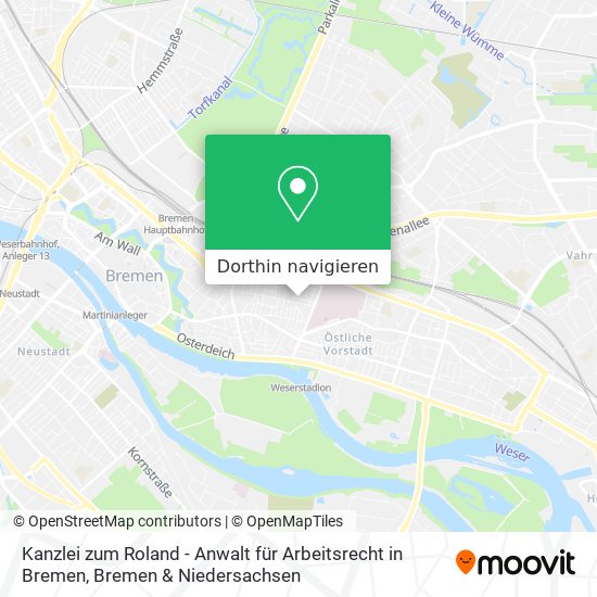 Kanzlei zum Roland - Anwalt für Arbeitsrecht in Bremen Karte