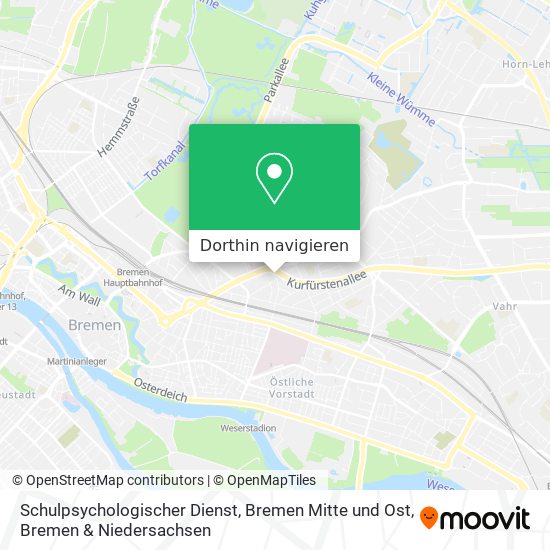 Schulpsychologischer Dienst, Bremen Mitte und Ost Karte