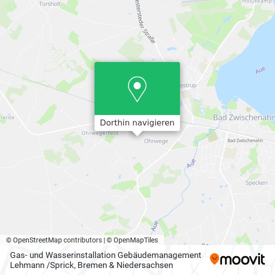 Gas- und Wasserinstallation Gebäudemanagement Lehmann /Sprick Karte