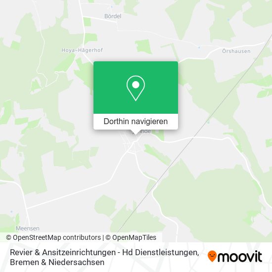Revier & Ansitzeinrichtungen - Hd Dienstleistungen Karte