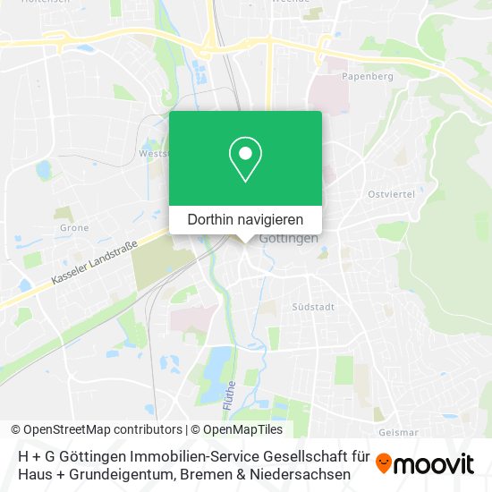 H + G Göttingen Immobilien-Service Gesellschaft für Haus + Grundeigentum Karte