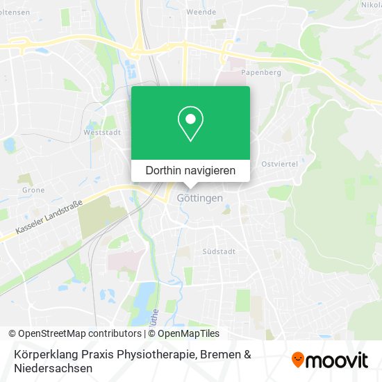 Körperklang Praxis Physiotherapie Karte