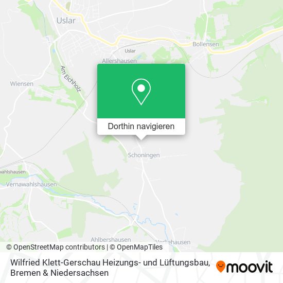 Wilfried Klett-Gerschau Heizungs- und Lüftungsbau Karte
