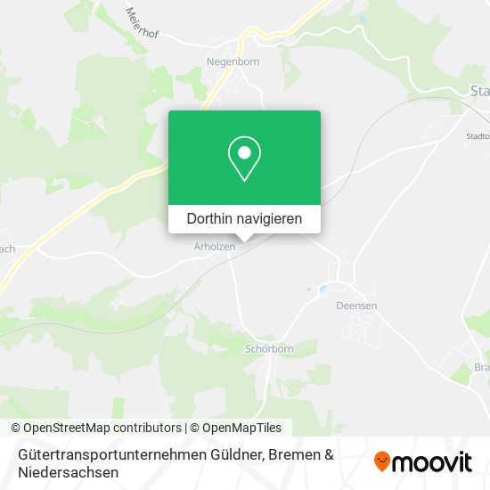 Gütertransportunternehmen Güldner Karte