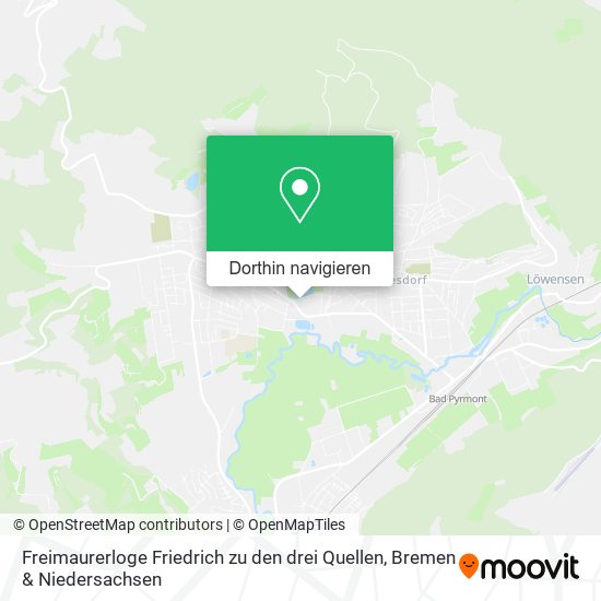 Freimaurerloge Friedrich zu den drei Quellen Karte