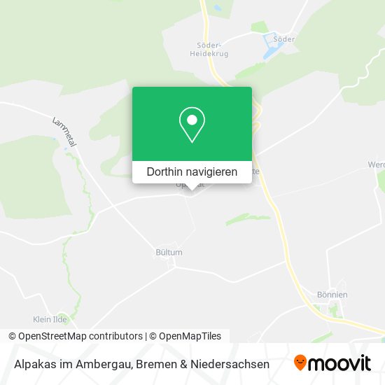 Alpakas im Ambergau Karte