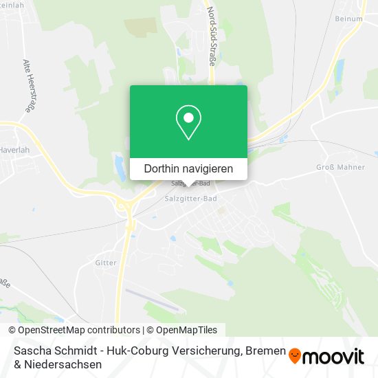 Sascha Schmidt - Huk-Coburg Versicherung Karte