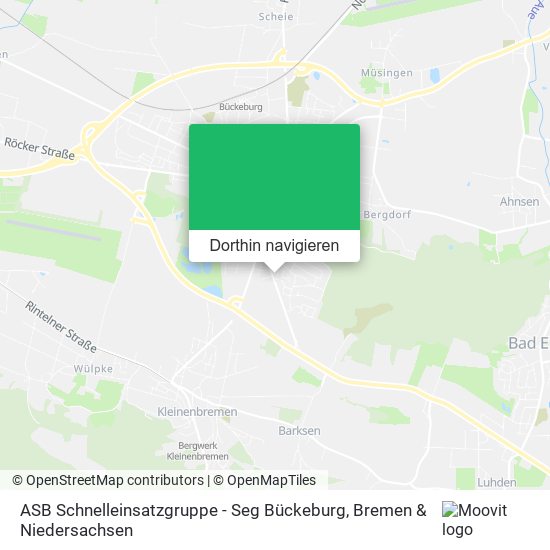 ASB Schnelleinsatzgruppe - Seg Bückeburg Karte
