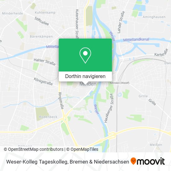 Weser-Kolleg Tageskolleg Karte