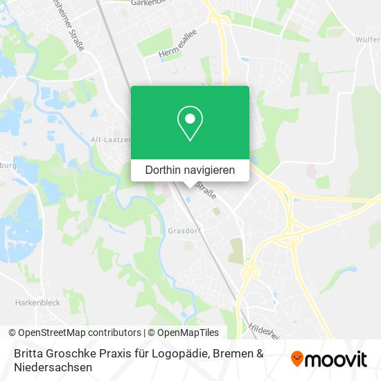 Britta Groschke Praxis für Logopädie Karte