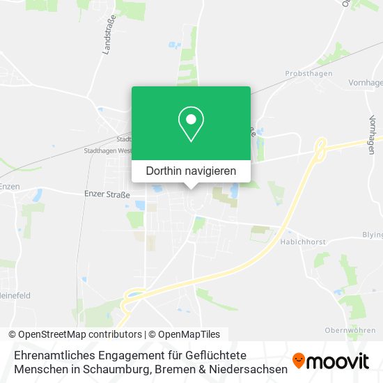 Ehrenamtliches Engagement für Geflüchtete Menschen in Schaumburg Karte