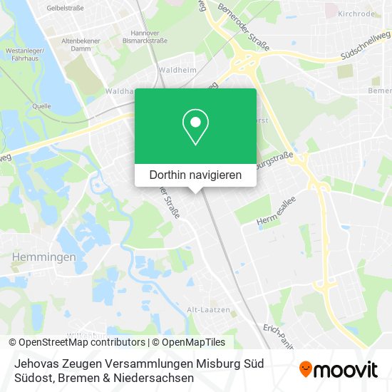 Jehovas Zeugen Versammlungen Misburg Süd Südost Karte