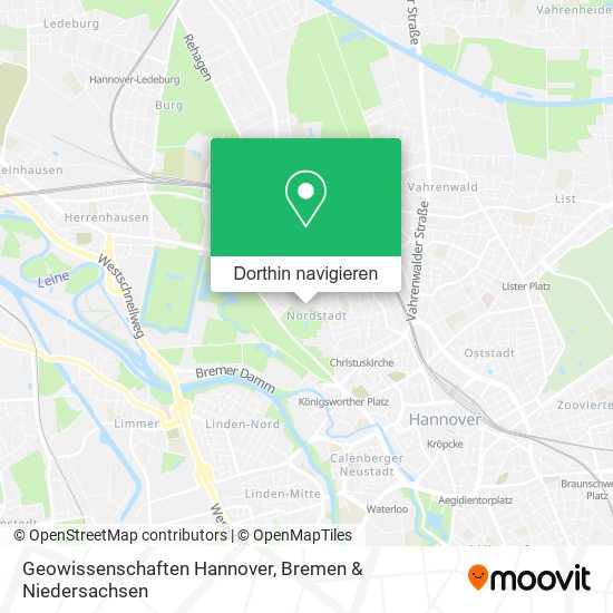 Geowissenschaften Hannover Karte