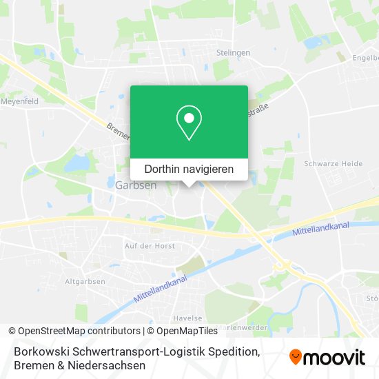 Borkowski Schwertransport-Logistik Spedition Karte