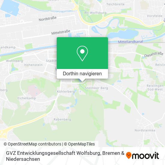 GVZ Entwicklungsgesellschaft Wolfsburg Karte