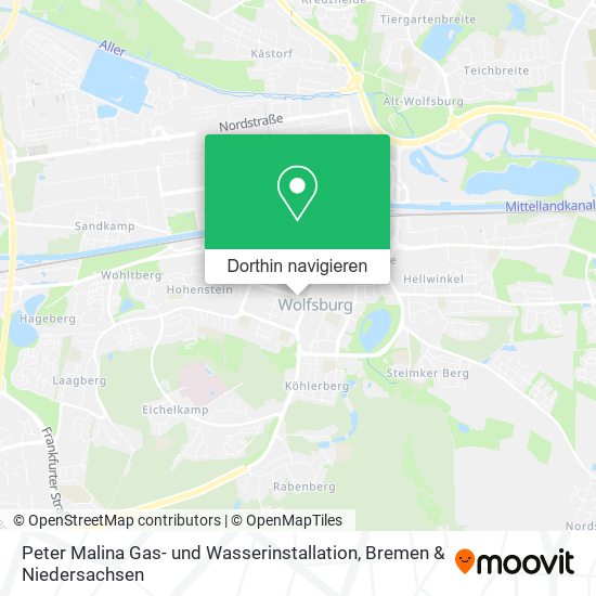 Peter Malina Gas- und Wasserinstallation Karte