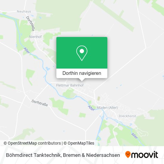 Böhmdirect Tanktechnik Karte