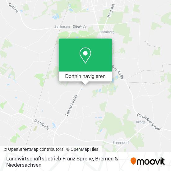 Landwirtschaftsbetrieb Franz Sprehe Karte