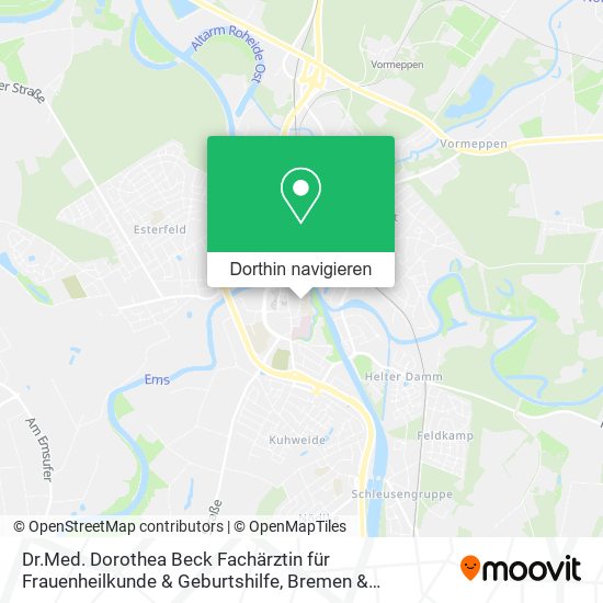 Dr.Med. Dorothea Beck Fachärztin für Frauenheilkunde & Geburtshilfe Karte
