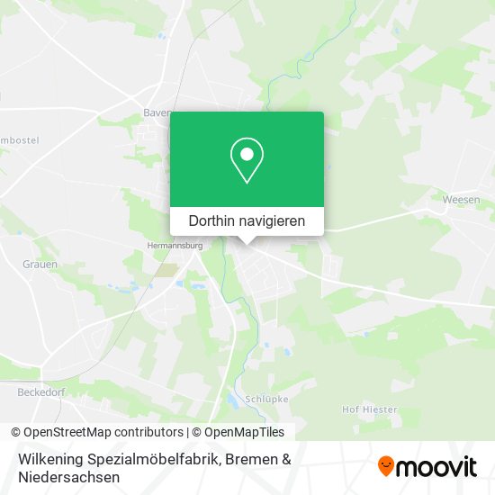 Wilkening Spezialmöbelfabrik Karte