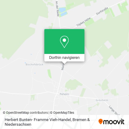 Herbert Bunten- Framme Vieh-Handel Karte