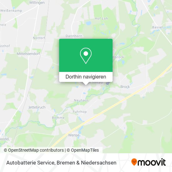 Autobatterie Service Karte