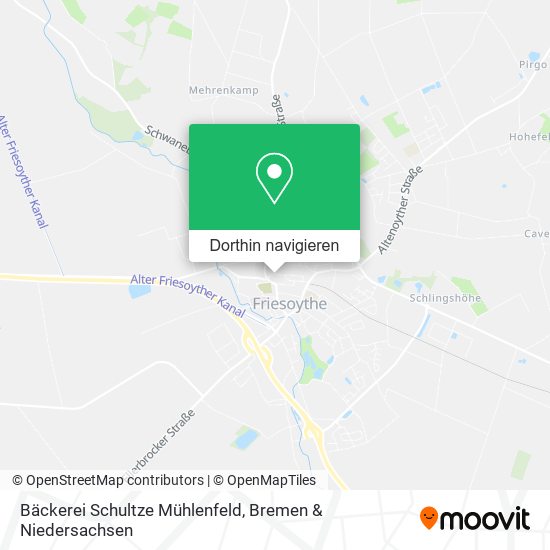 Bäckerei Schultze Mühlenfeld Karte