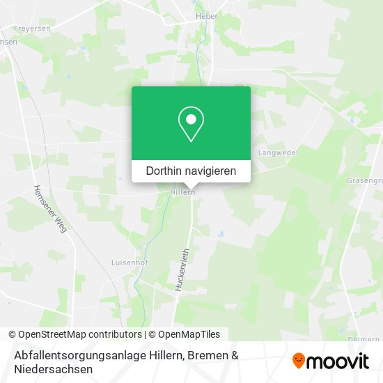 Abfallentsorgungsanlage Hillern Karte