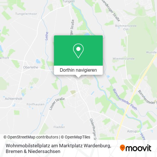 Wohnmobilstellplatz am Marktplatz Wardenburg Karte