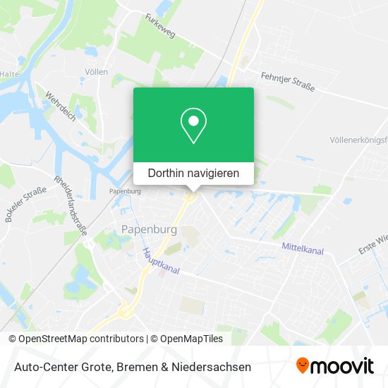 Auto-Center Grote Karte