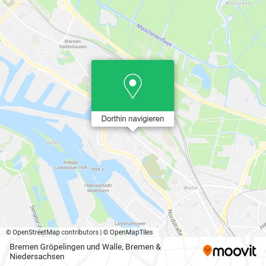 Bremen Gröpelingen und Walle Karte