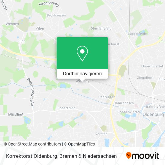 Korrektorat Oldenburg Karte