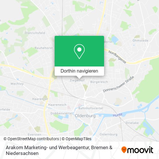 Arakom Marketing- und Werbeagentur Karte