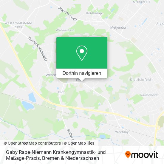 Gaby Rabe-Niemann Krankengymnastik- und Maßage-Praxis Karte