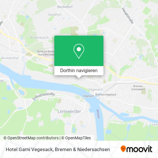 Hotel Garni Vegesack Karte