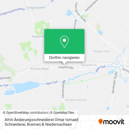 Afrin Änderungsschneiderei Omar Ismaeil Schneiderei Karte