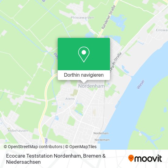 Ecocare Teststation Nordenham Karte