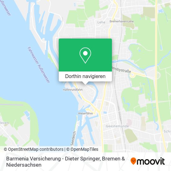 Barmenia Versicherung - Dieter Springer Karte