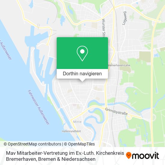 Mav Mitarbeiter-Vertretung im Ev.-Luth. Kirchenkreis Bremerhaven Karte