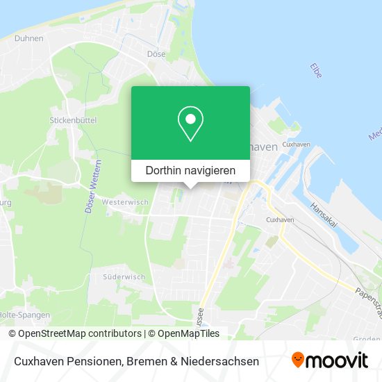 Cuxhaven Pensionen Karte