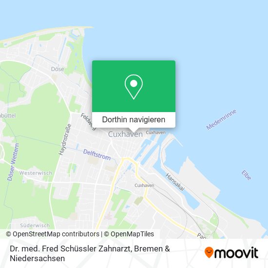 Dr. med. Fred Schüssler Zahnarzt Karte