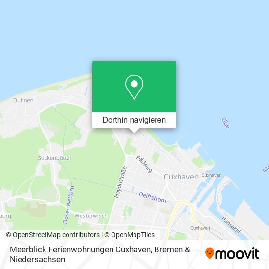 Meerblick Ferienwohnungen Cuxhaven Karte