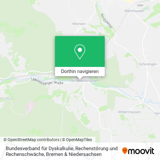 Bundesverband für Dyskalkulie, Rechenstörung und Rechenschwäche Karte